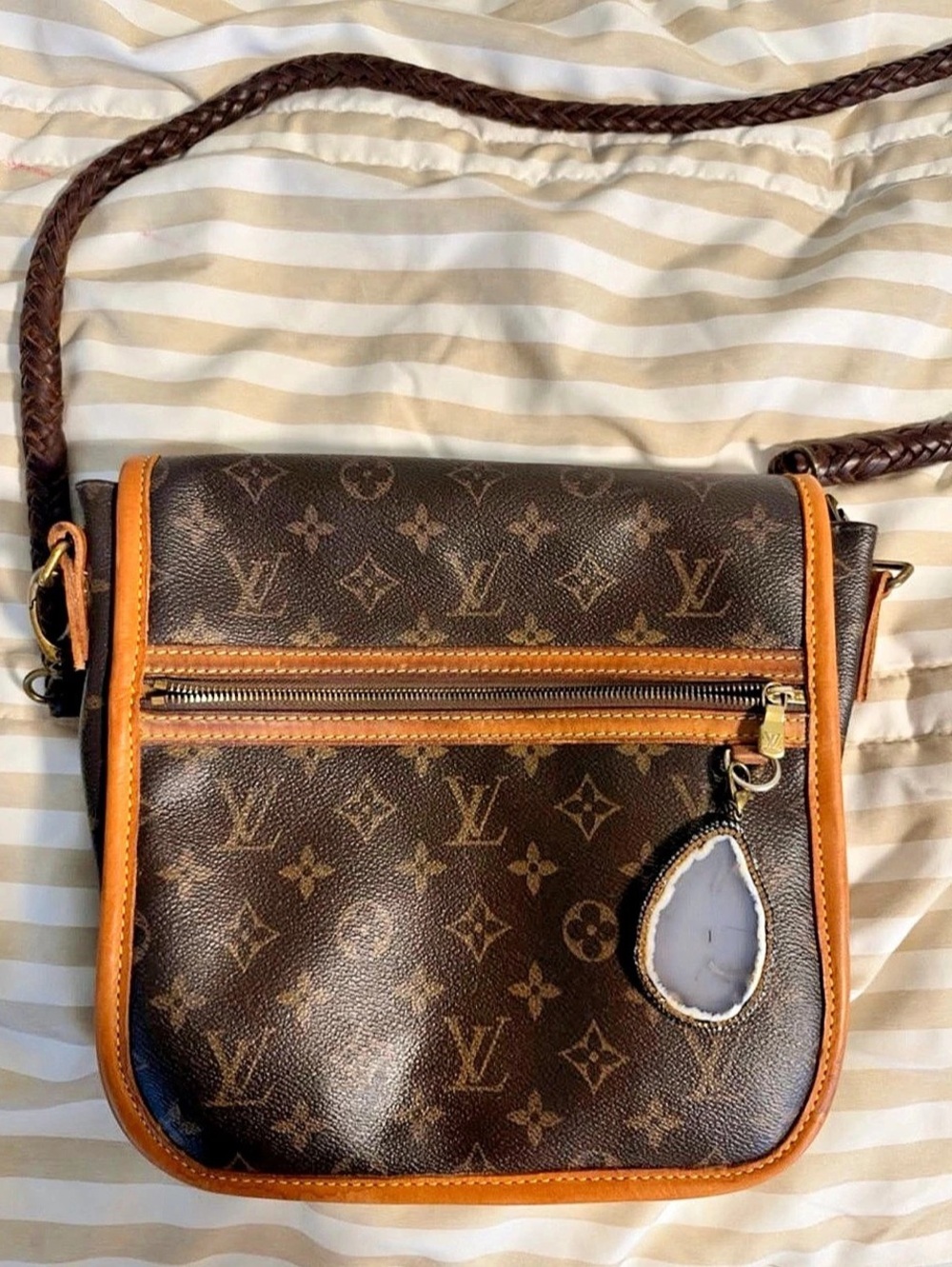 Louis Vuitton Bosphore Messenger PM Crossbody Bag Brown & Tan